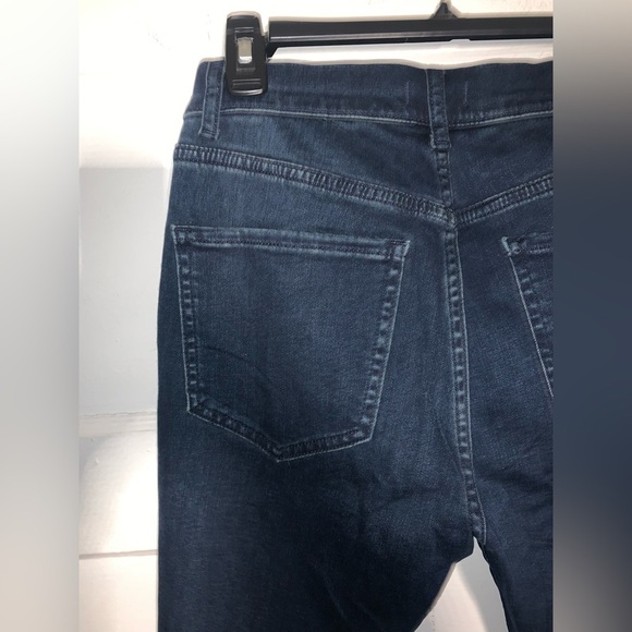 Express high waisted dark wash ripped raw hem super soft skinny jeans size 6S - Picture 9 of 11